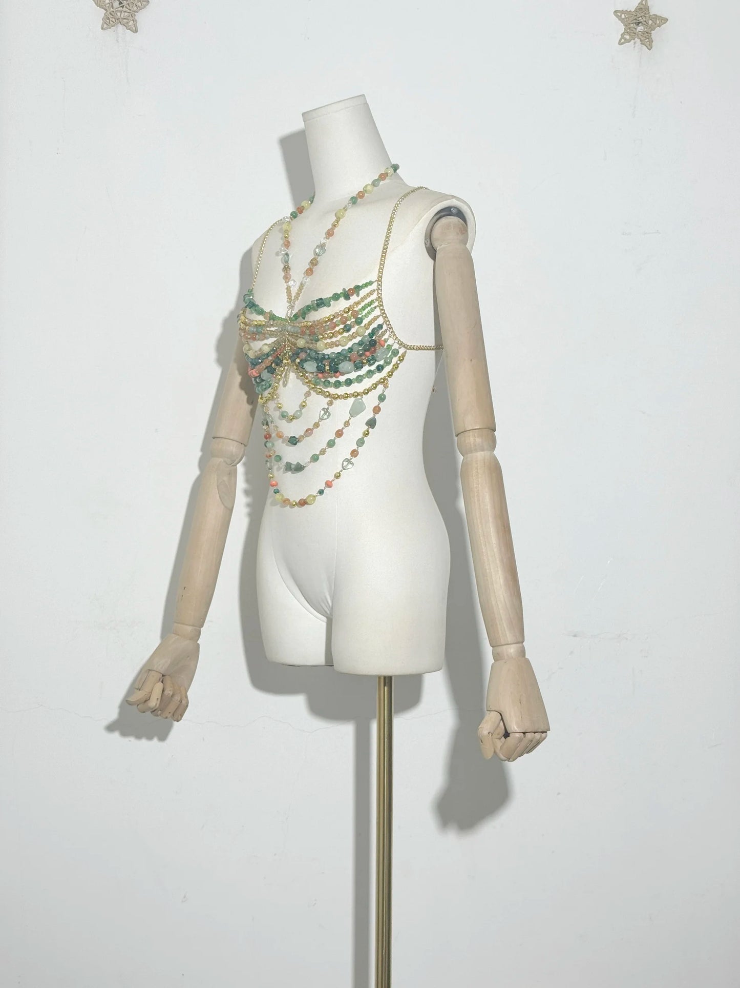 Pretty Body Chain Top Green Multi One Size China