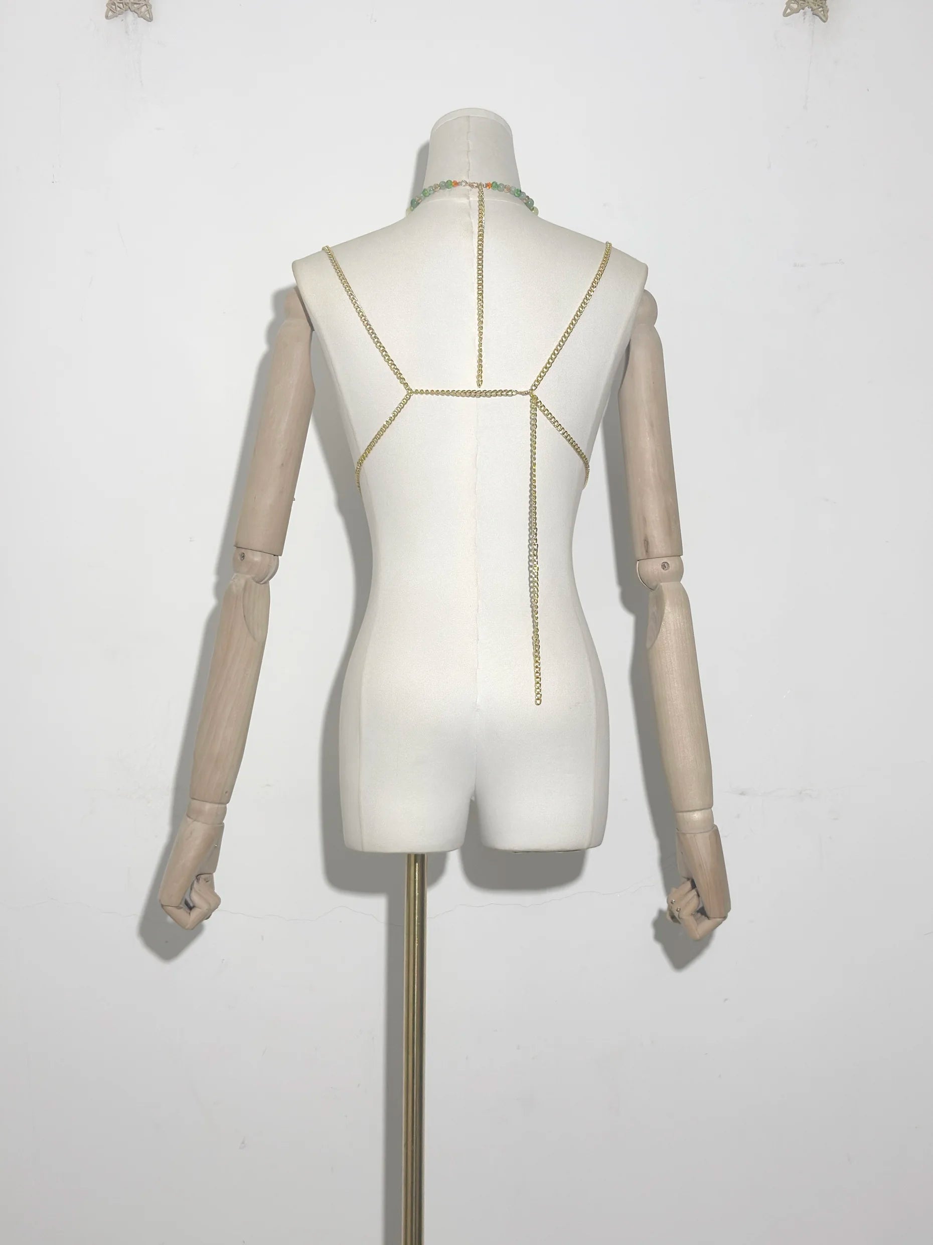 Pretty Body Chain Top Green Multi One Size China