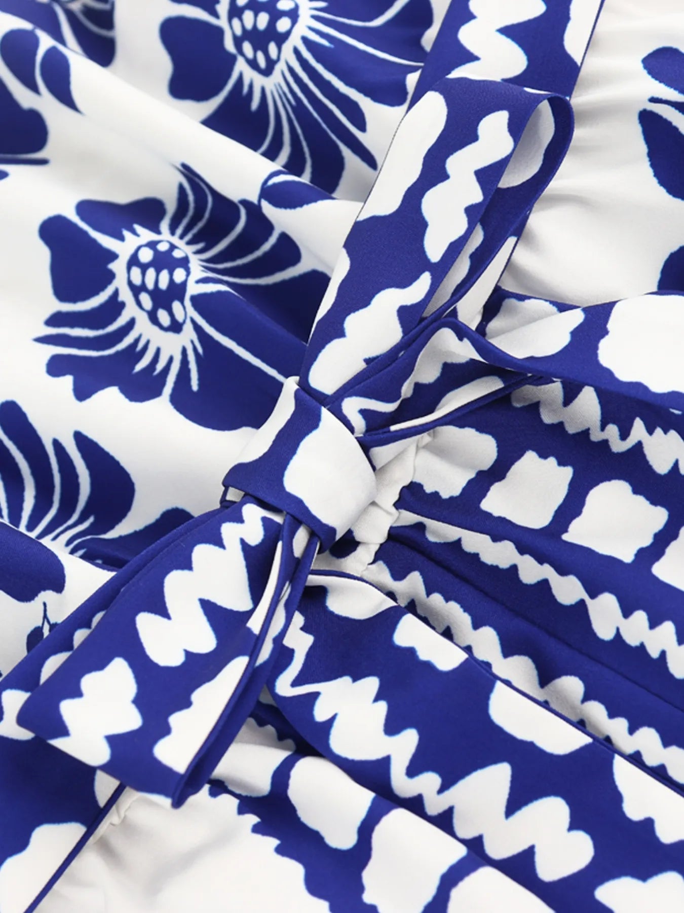 Printed Romper Royal Blue