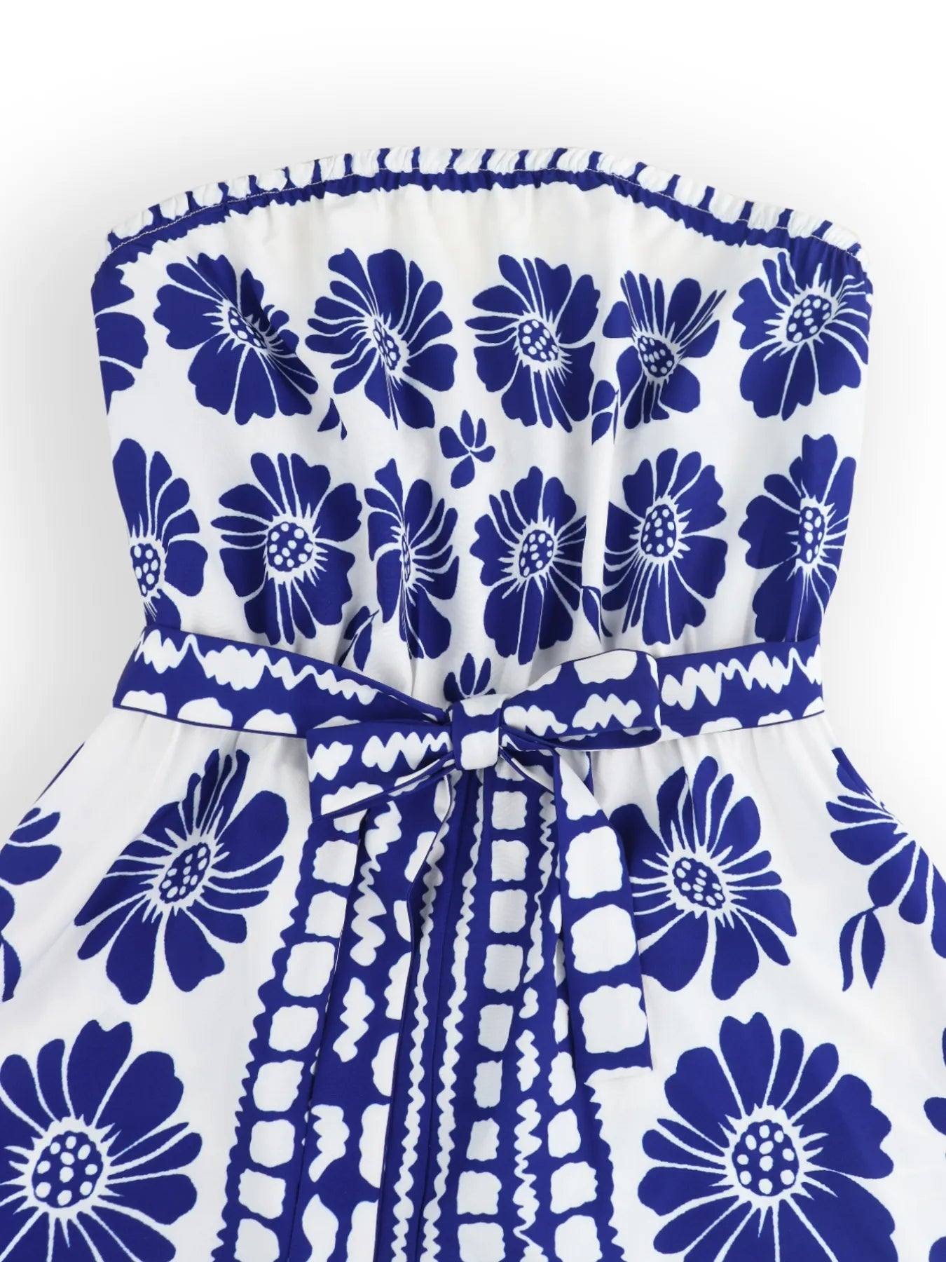 Printed Romper Royal Blue