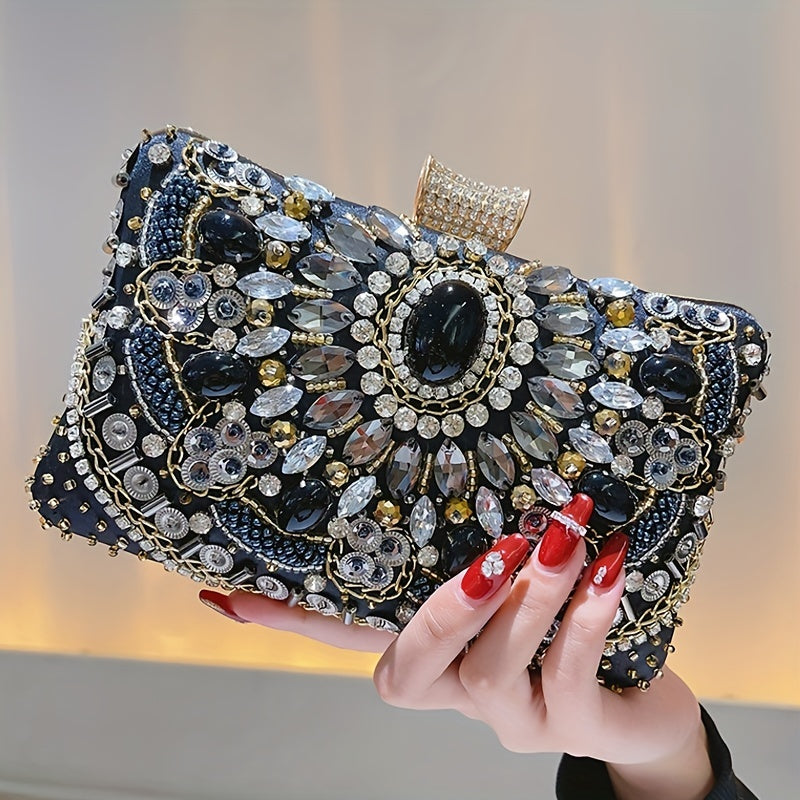 Rhinestone Handbag Black