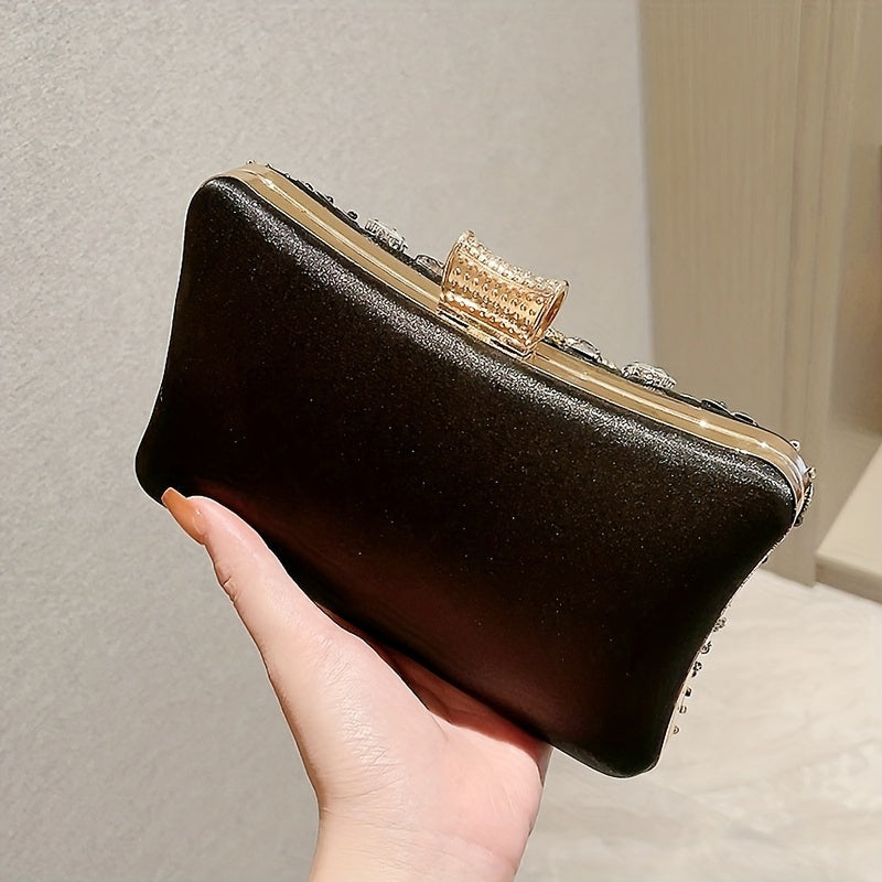 Rhinestone Handbag Black