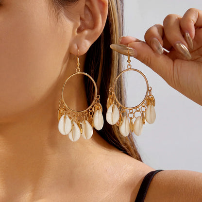 Shell Hoop Luxurious Earrings