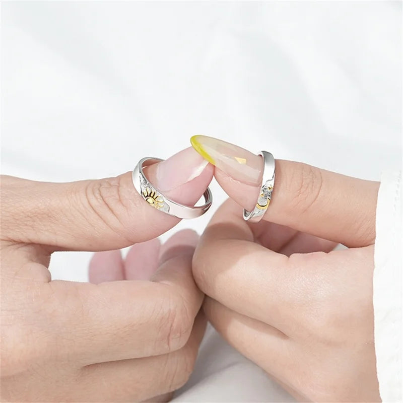Couple Sun and Moon Rings
