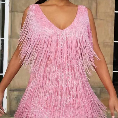 Fringe Boho Glittery Dress