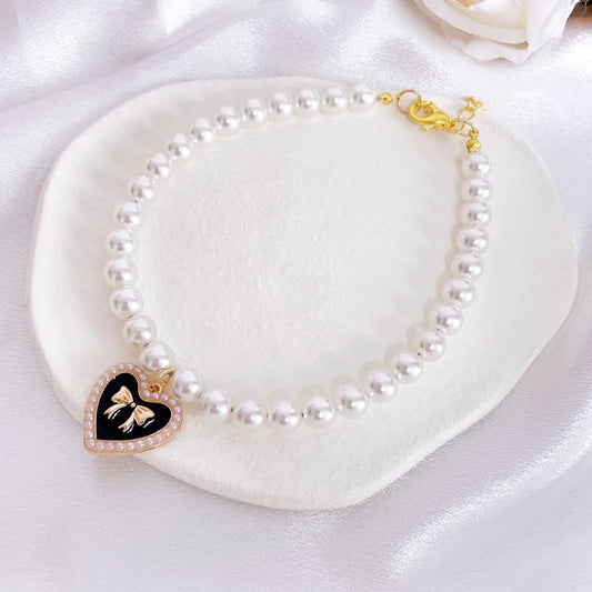 Cute Faux-Pearl Pet Collar