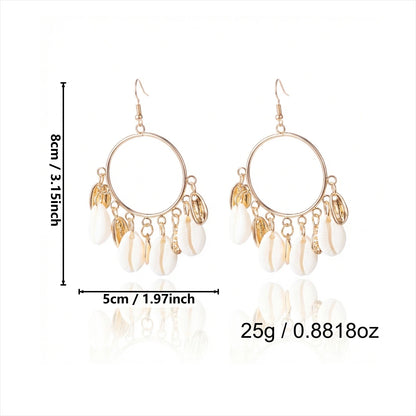 Shell Hoop Luxurious Earrings