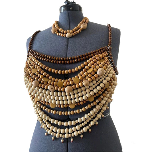 Wooden Beaded Top
