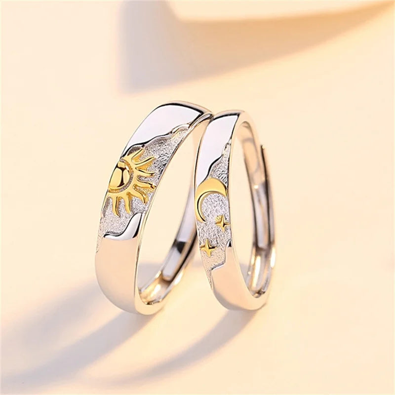 Couple Sun and Moon Rings