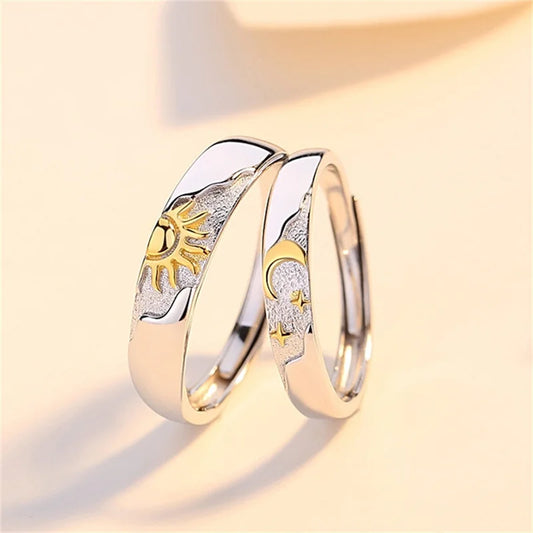 Couple Sun and Moon Rings