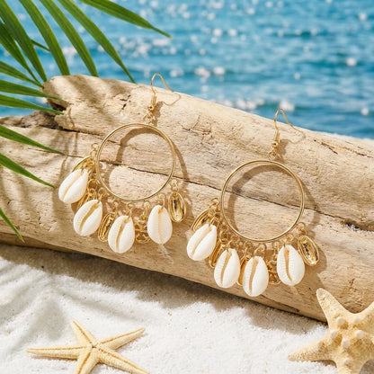 Shell Hoop Luxurious Earrings