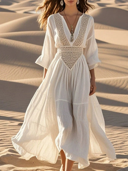 Boho Hollow Out Summer Dress