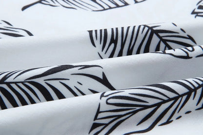 Casual Leaf Print Dress