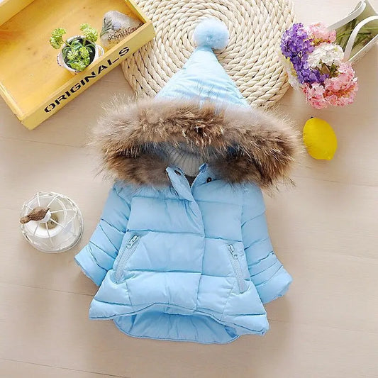 Hooded Fur Kid's Coat
