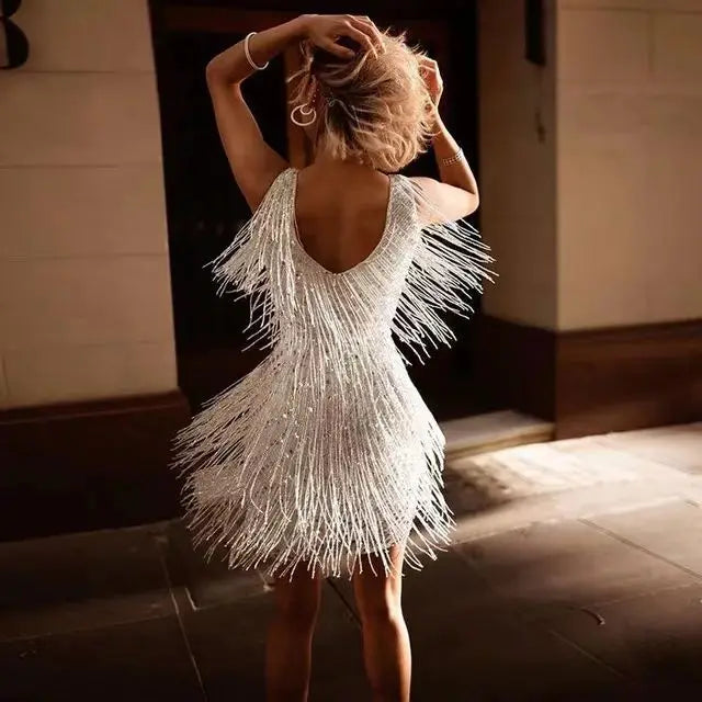 Fringe Boho Glittery Dress