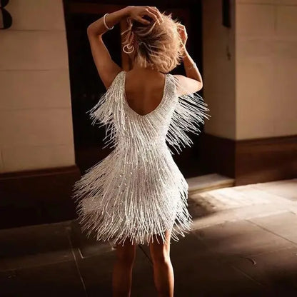 Fringe Boho Glittery Dress