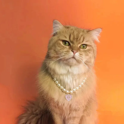 Cute Faux-Pearl Pet Collar