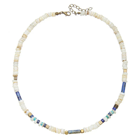Natural Stone & Stainless Steel Necklace
