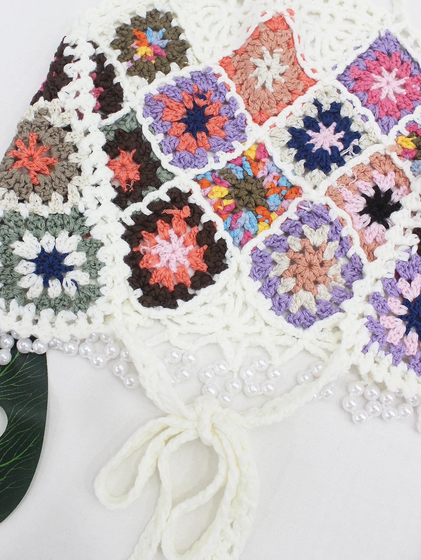 Boho Style Knitted Colourful Top