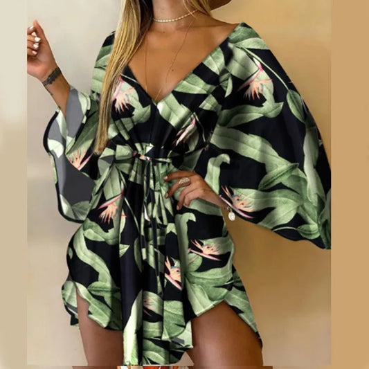 Flora-print Party Dress