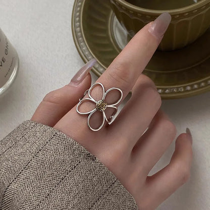 Flower Silver Ring