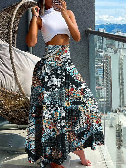 High Waist Boho Skirt