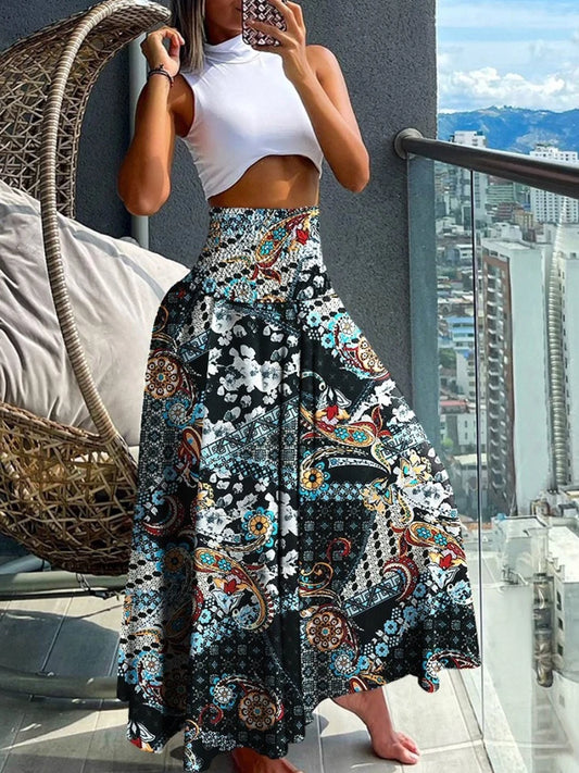 High Waist Boho Skirt