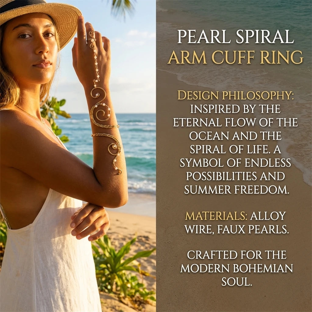 Puño espiral playero para brazo y muñeca