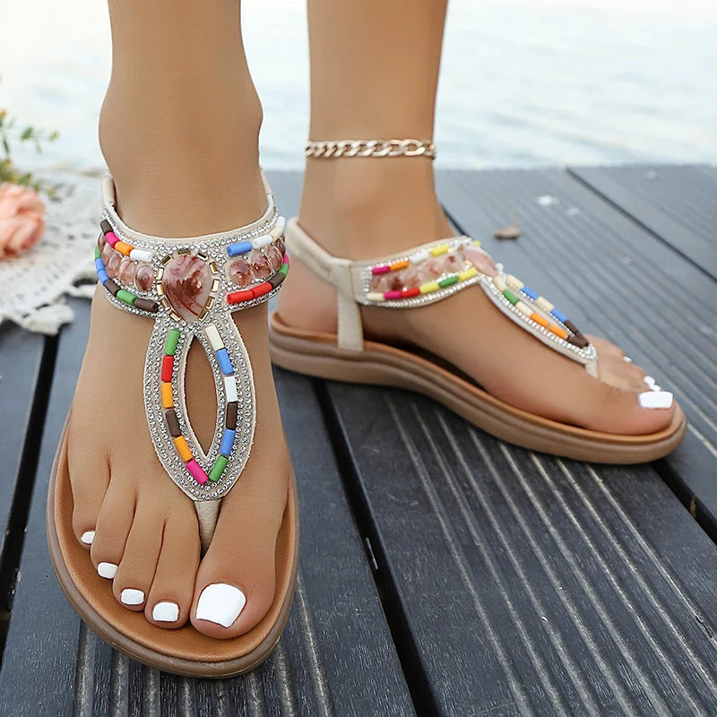 Colourful Beaded Sandals