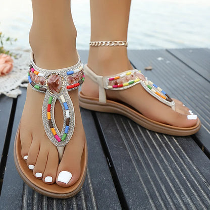 Colourful Beaded Sandals
