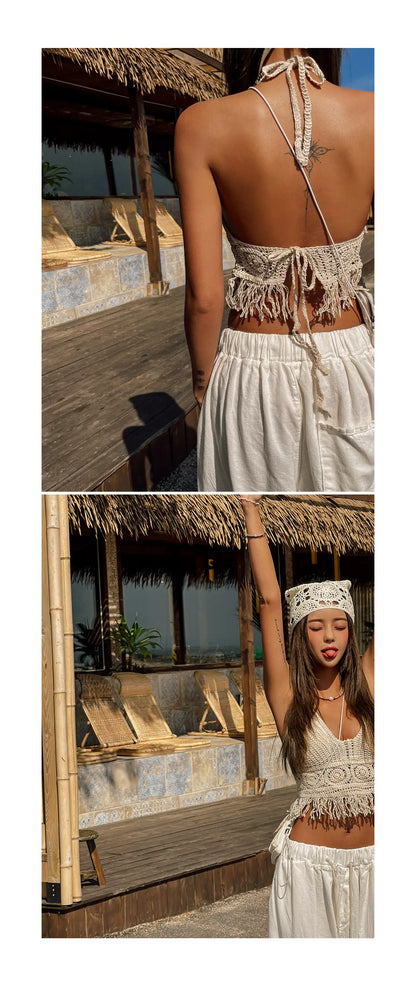 Boho Crochet Knit Top