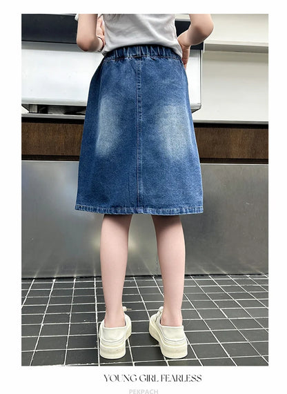 Denim Bow Skirt