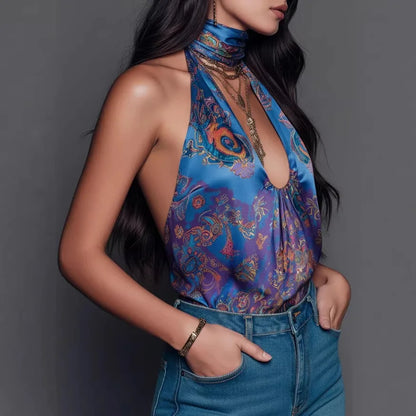 Silk Bohemian Top