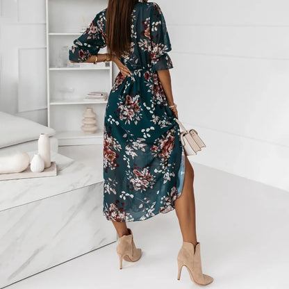 Chiffon Calf-Length Dress