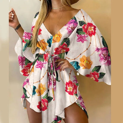 Flora-print Party Dress