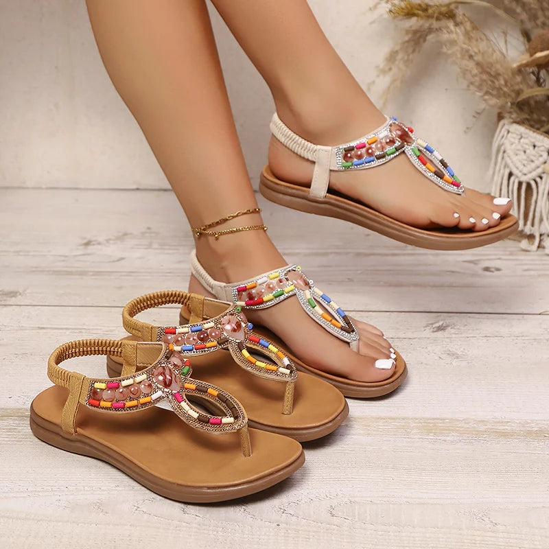 Colourful Beaded Sandals