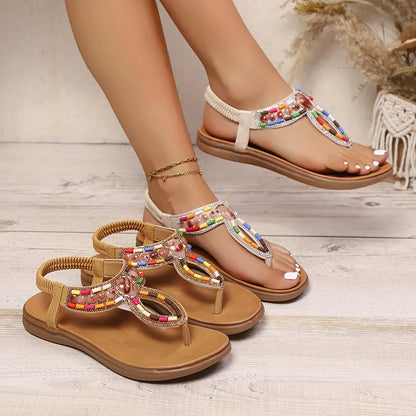 Colourful Beaded Sandals