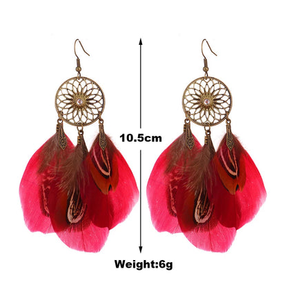 Feather Boho Earrings