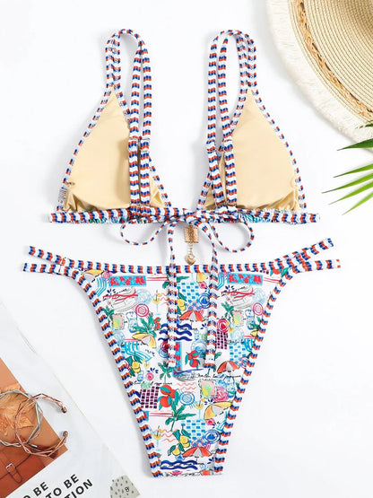 Floral Print Tropical Bikini