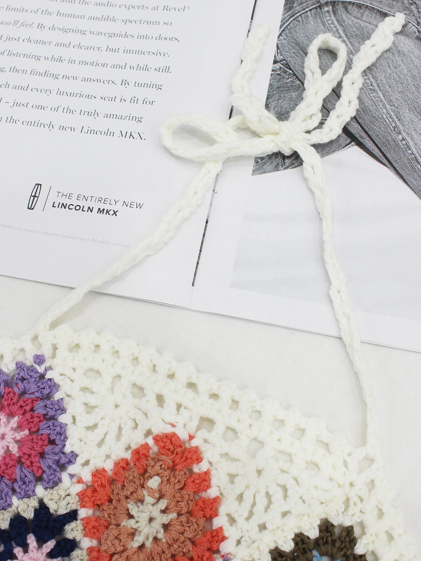 Boho Style Knitted Colourful Top