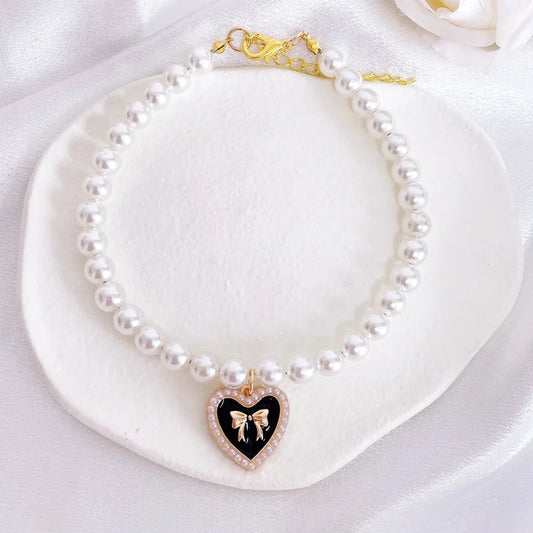 Cute Faux-Pearl Pet Collar