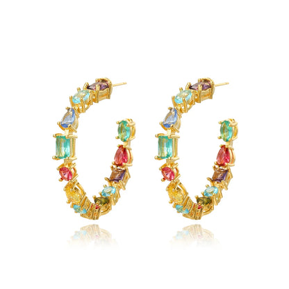 Colour Hoop Earrings
