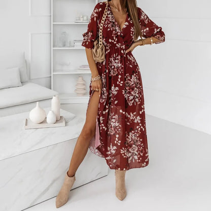 Chiffon Calf-Length Dress