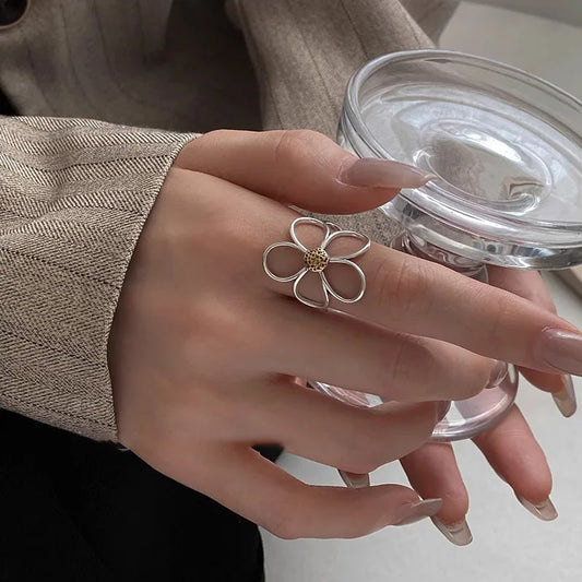 Flower Silver Ring