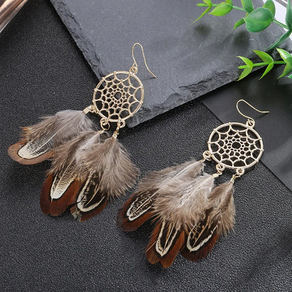 Feather Boho Earrings