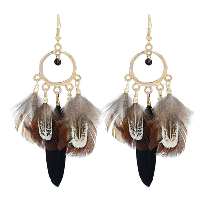 Feather Boho Earrings