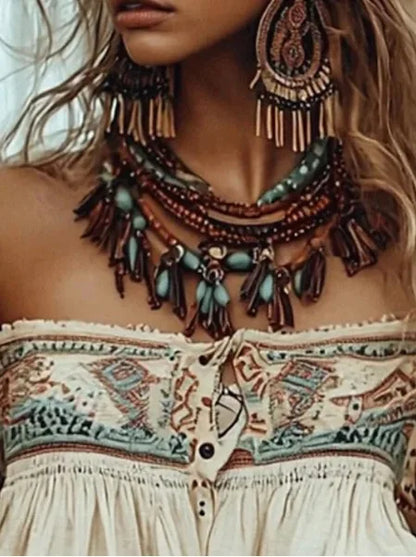 Bohemian Off-Shoulder Top