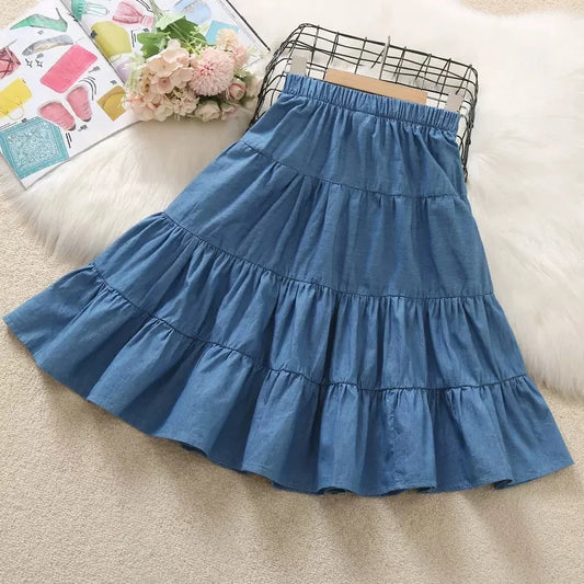 Blue Ruffle Skirt