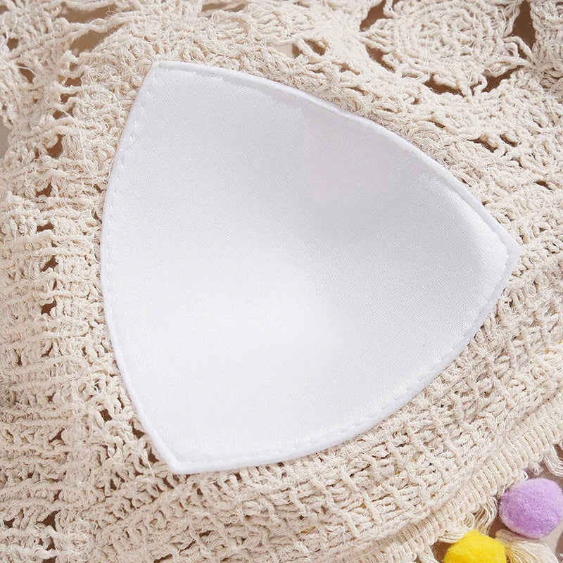 Boho Ethnic Style Top Beige and Colourful One Size