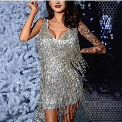 Fringe Boho Glittery Dress